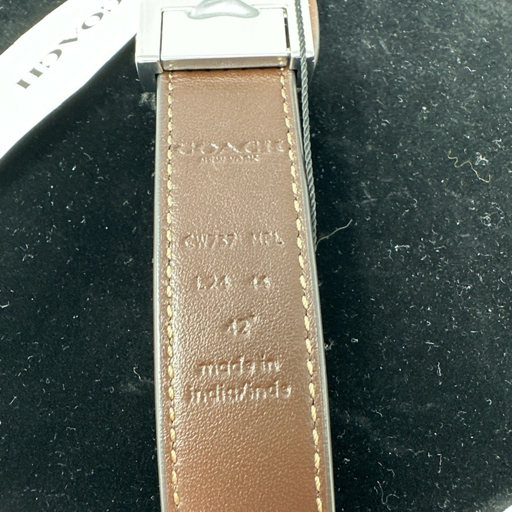 Coach Chocolate Brown Leather Belt - Picture 4 of 4